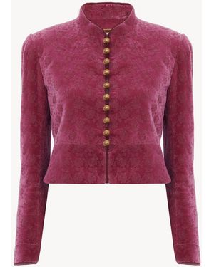 Chloé Cropped Fitted Jacket - Red