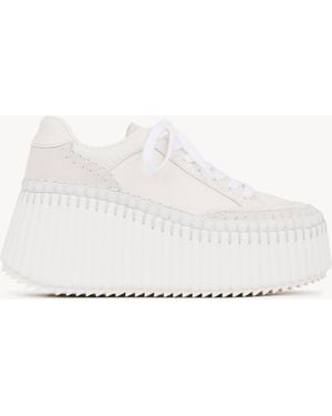 Chloé Nama Wedge Sneaker - White