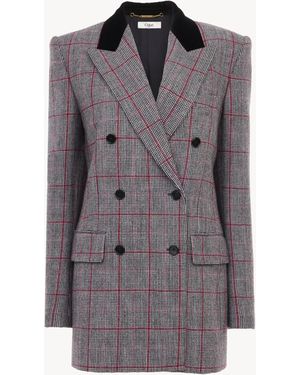 Chloé Double-Breasted Tailored Jacket - Grijs