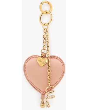 Chloé Charm Per Borsa Portachiavi Symbols Heart - Rosa