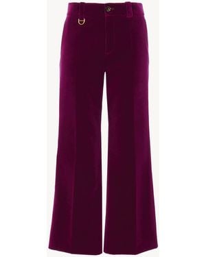 Chloé Pantaloni Bootcut Corti - Viola