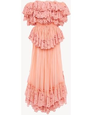 Chloé Ruffled Long Dress - Pink
