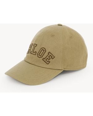 Chloé Casquette Signature En Coton - Neutre