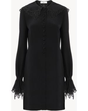 Chloé Long-Sleeve Mini Dress - Black
