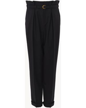 Chloé High-Rise Wide-Leg Trousers - Black