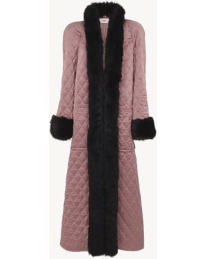 Chloé Long Hybrid Coat - Red