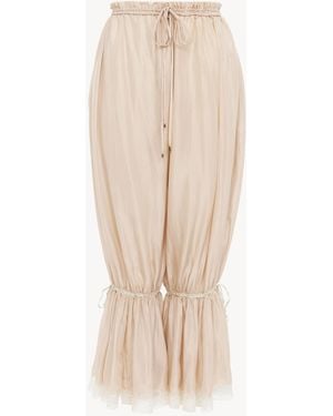Chloé Pantaloni Corti Fluidi - Neutro