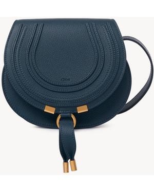 Chloé Small Marcie Saddle Bag - Blue