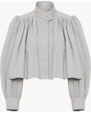 Chloé Gathered Boule Jacket - Grijs