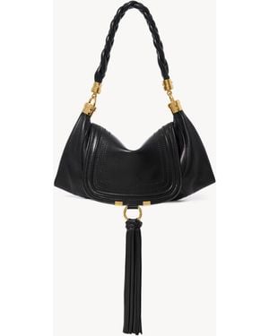 Chloé Borsa Hobo Marcie Foulard Piccola - Nero