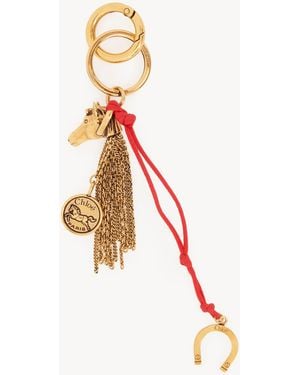Chloé Symbols Chain Horse Bag Charm - Pink