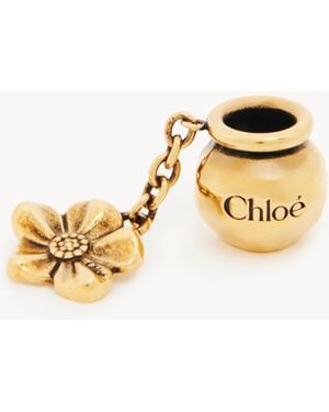 Chloé Sphere Flower Dice Charm For Bracelet Bag - Metallic