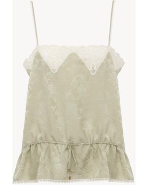 Chloé Drawstring Camisole Top - Natural