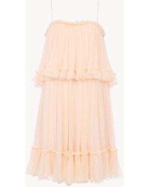 Chloé Thin-Strap Mini Dress - Pink