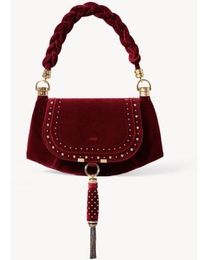 Chloé Borsa Hobo Marcie Foulard Piccola - Rosso
