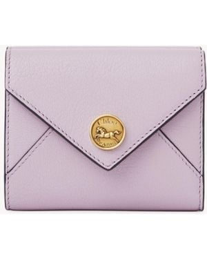 Chloé Portafoglio Trifold Piccolo Envelope - Viola