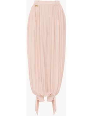 Chloé Fluid Cropped Trousers - Pink