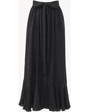 Chloé Gathered Midi Skirt - Zwart