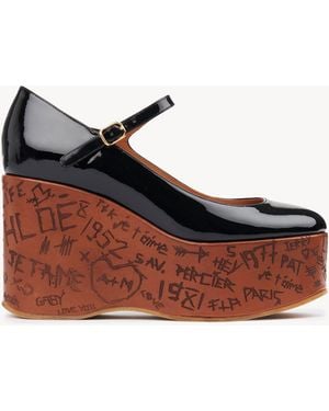 Chloé Maxime Wedge Pump - Red