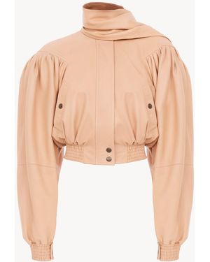 Chloé Cropped Scarf Jacket - Natural