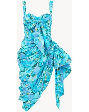 Chloé Wrapped Bustier Midi Dress - Blue