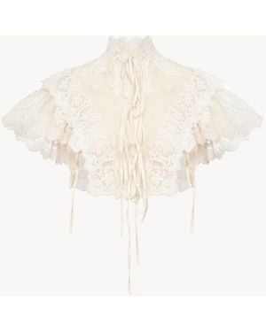 Chloé High-Neck Cropped Top - Natural