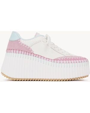 Chloé Nama Wedge Trainer - White