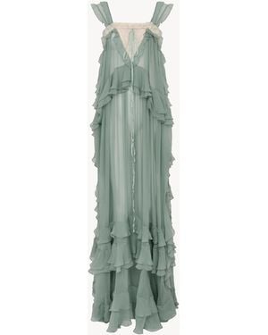 Chloé Sleeveless Layered Long Dress - Green