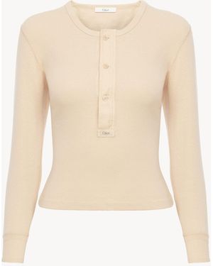Chloé Camicia Henley - Neutro