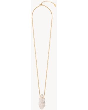 Chloé Collar Con Colgante Mirror - Blanco
