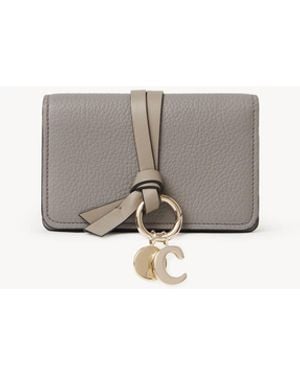 Chloé Alphabet Card Holder - Grey