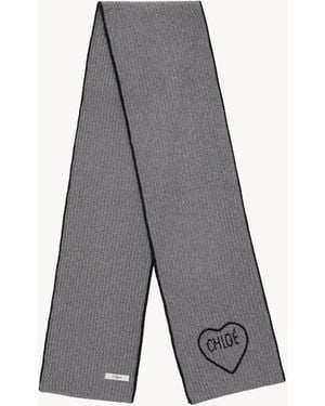 Chloé Sciarpa Encoeur - Grigio