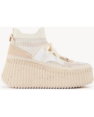 Chloé Nama Sneaker Mit Keilabsatz - Natur