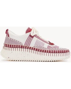 Chloé Nama Trainer 100% Polyester, Bovine Leather, Polyurethane, Thermoplastic Polyurethane - Pink