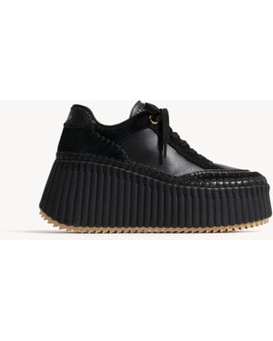 Chloé Nama Wedge Sneaker - Black