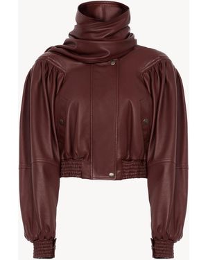 Chloé Cropped Scarf Jacket - Red