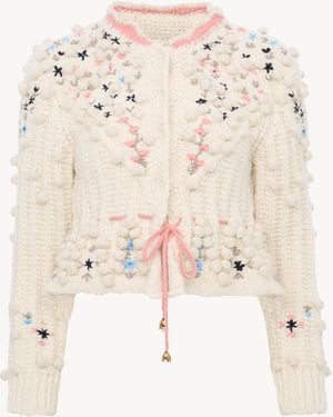 Chloé Cardigan Aderente Corto - Neutro