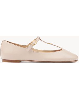Chloé Ballerine Marcie Rosa Taglia 100% Pelle Di Agnello - Bianco