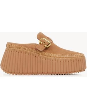 Chloé Nama Wedge Mule - Natural