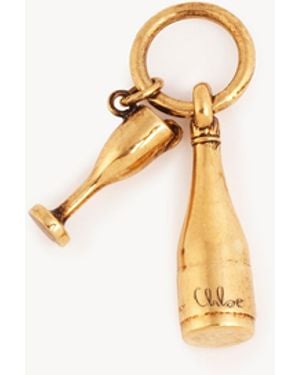Chloé Charm Bottle & Glass - Metallizzato