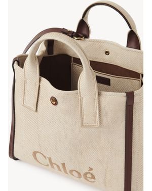 Chloé Chloé Carry Tote Bag In Raffia-effect Fibres - Natural