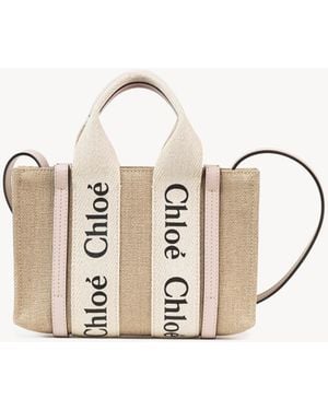 Chloé Mini Woody Tote Bag - Metallic