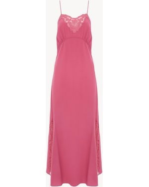 Chloé Long Lingerie Dress - Pink