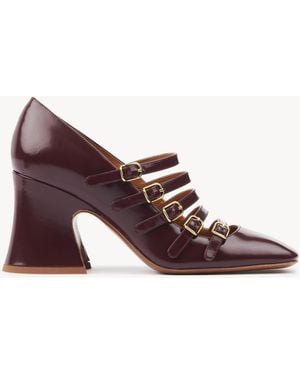Chloé Décolleté Janis Viola Taglia 100% Pelle Di Vitello
