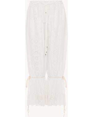Chloé Fluid Drawstring Trousers - White