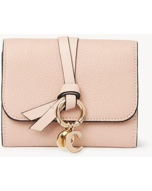 Chloé Portafoglio Trifold Piccolo Alphabet - Rosa