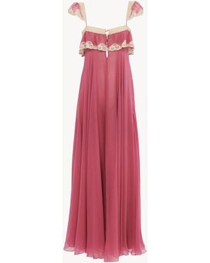 Chloé Fluid Long Dress - Pink
