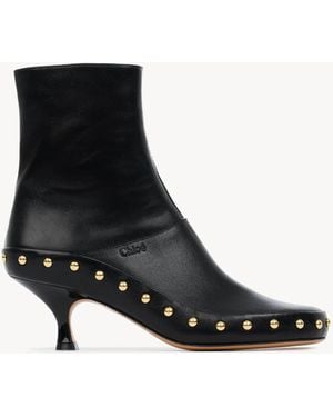 Chloé Junie Heeled Ankle Boot - Black