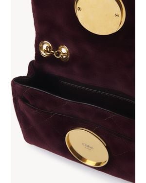 Chloé Small Chloé Heritage Shoulder Bag In Velvet - Multicolor