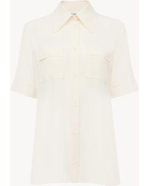 Chloé Short-Sleeve Blouse - Wit